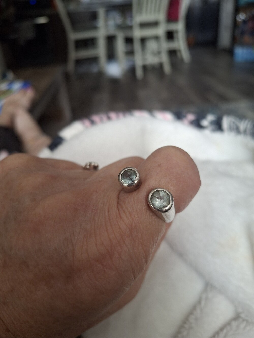 STERLING Silver Crystal RING - Picture 4 of 4